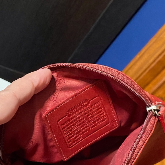 Coach Red zippered pouch - Picture 4 of 8